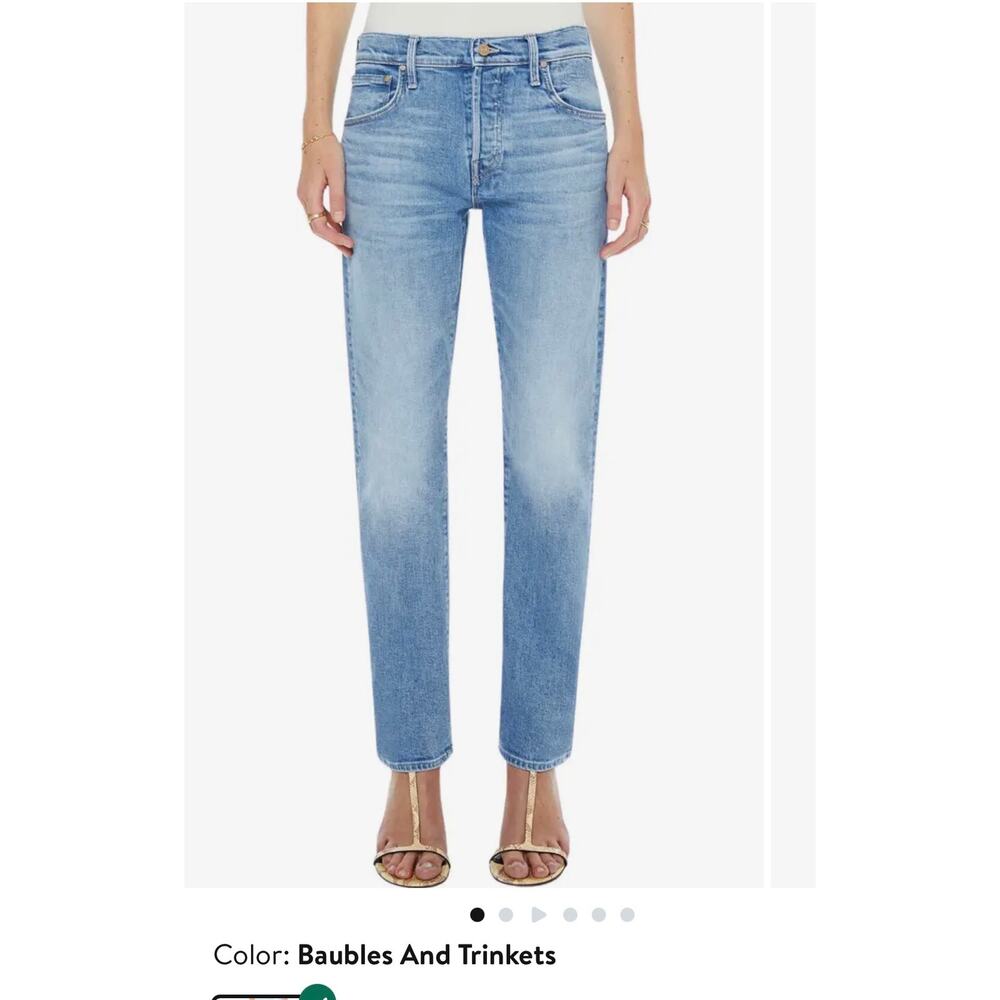 Mother Hiker Hover Mid Rise Slim Straight Jeans Size 28 with Button Fly. NWOTs